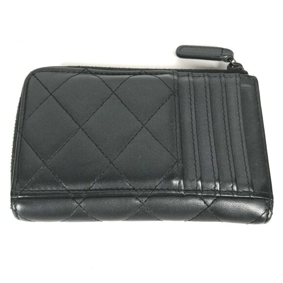 CHANEL Black Leather Logo Wallet - Picture 8 of 14